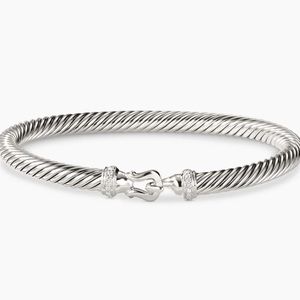 Buckle Classic Cable Bracelet
Sterling Silver with Diamonds, 5mm